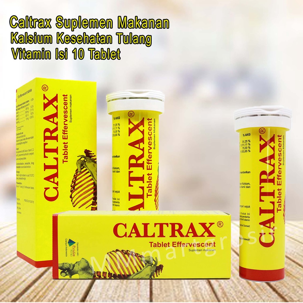 Caltrax / Suplemen Makanan / Kalsium Kesehatan Tulang / Isi 10 Tablet