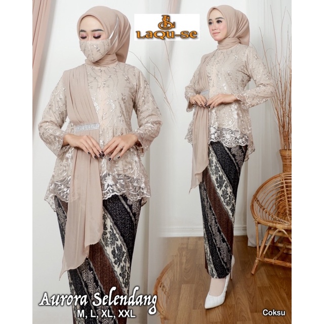 Kebaya Aurora Selendang Stelan Kebaya Slendang Set Kebaya Wisuda Kebaya Modern Atasan Kebaya Blouse Kebaya Terbaru By Laquse Kebaya