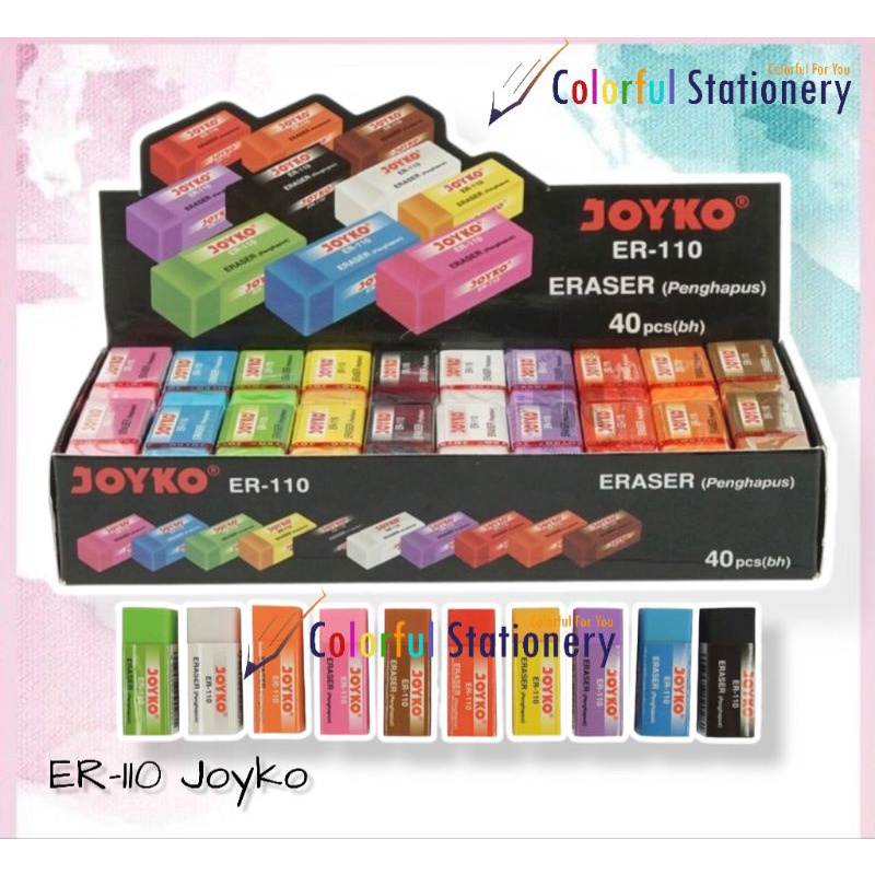

ATK9 Penghapus / Eraser Joyko Kecil Warna ER-110 (40 Pcs)