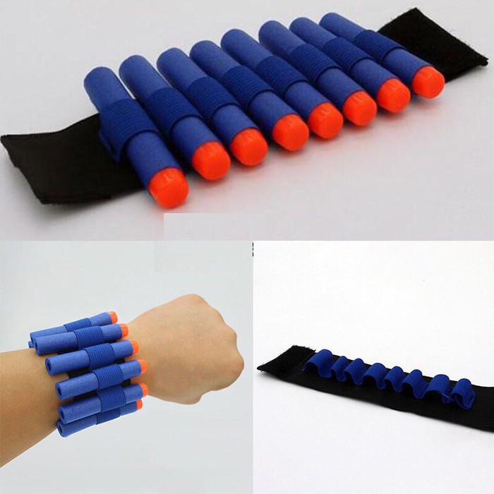 MAINAN ANAK GELANG AMMO TACTICAL WRIST STRAP ARM GRATIS PELURU NERF