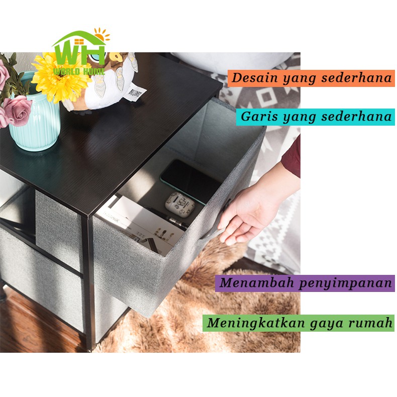 Lemari Susun 7 Laci  Lemari Sisi Ranjang Lemari Kain Linen GZ-8 WHFURNITURE