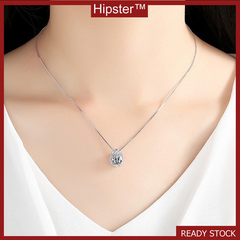 Hot Sale Socialite Style Luxury Graceful and Fashionable Full Diamond Pendant Necklace