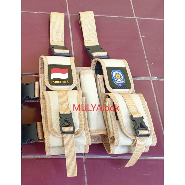 TAS MAGAZEN DOBLE TUMPUK SATPOL PP CREEM TUA