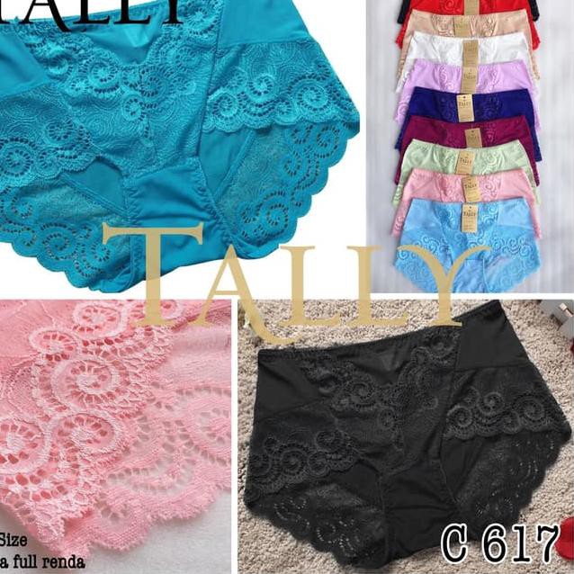 ❉ CD Celana Dalam Wanita Full Renda Brukat Tally 617 Bahan Halus ☜