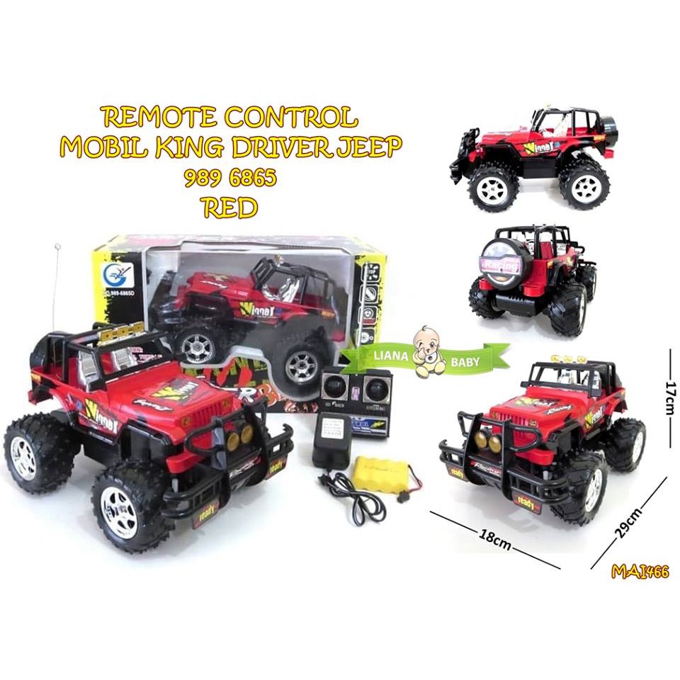 MAI466 MAINAN REMOTE CONTROL MOBIL KING DRIVER JEEP 989 6865 RED