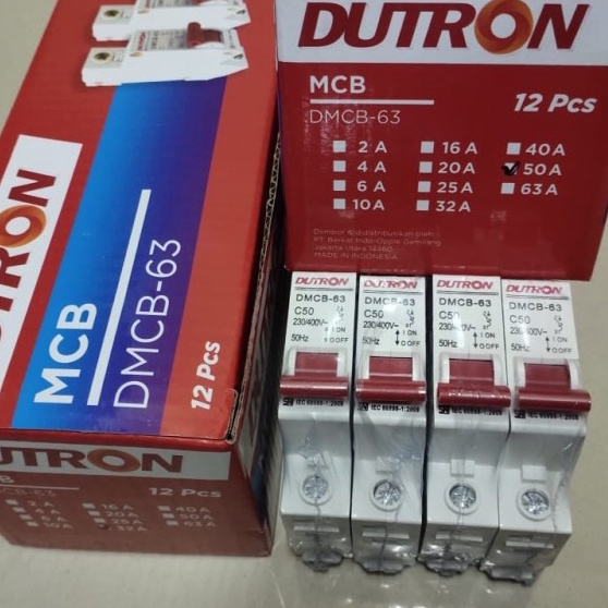 MCB TERDAPAT BANYAK TYPE/Domae DUTRON 1 Phase CIRCUIT BREAKER SNI/INSTALASI LISTRIK