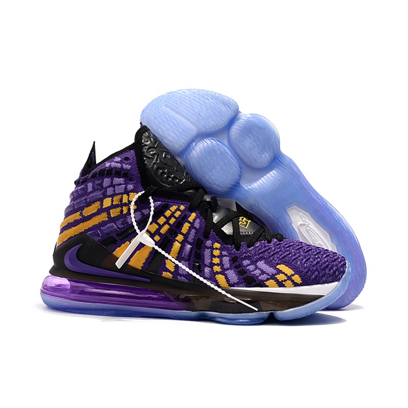 yellow and purple lebrons