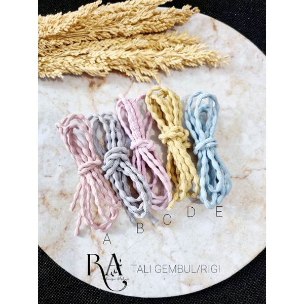 1 Meter Tali Karet Tali elastis motif rigi