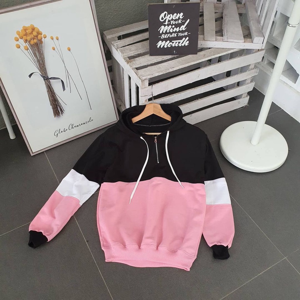 Kalla Sweet Hoodie Style Korean Bahan Fleece