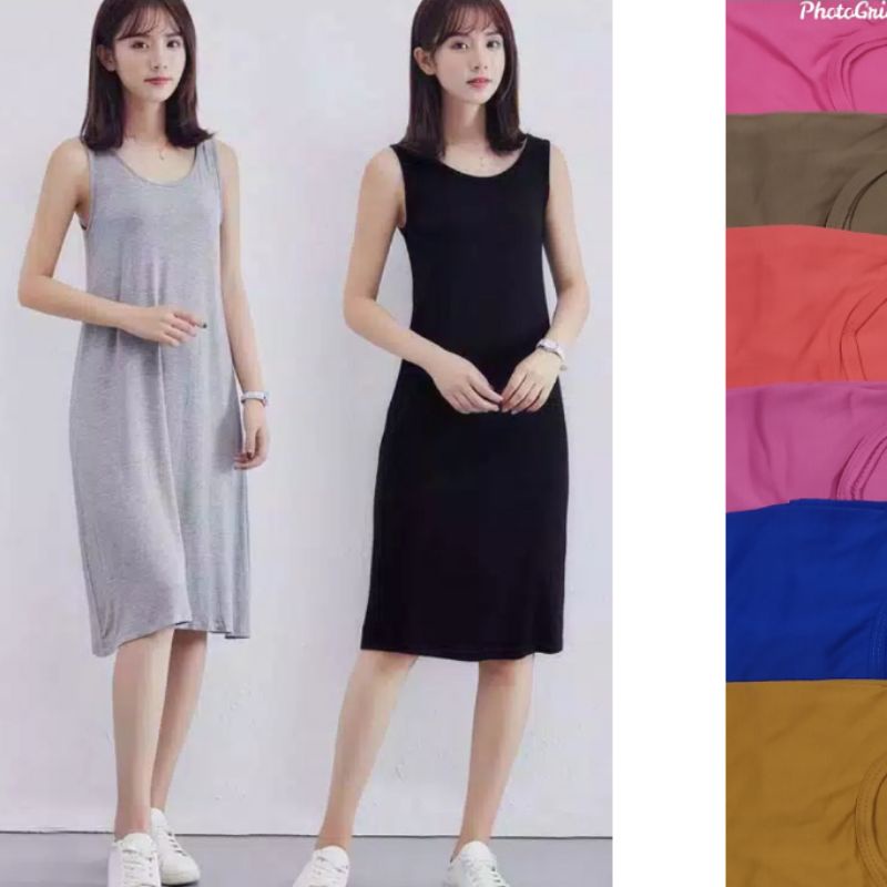 SINGLET DRESS - TANKTOP DRESS - DRESS SINGLET TALI BESAR