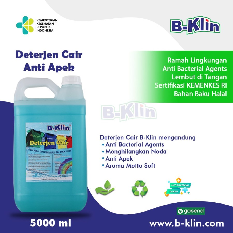 Deterjen cair b-klin kemasan 5 liter - hemat