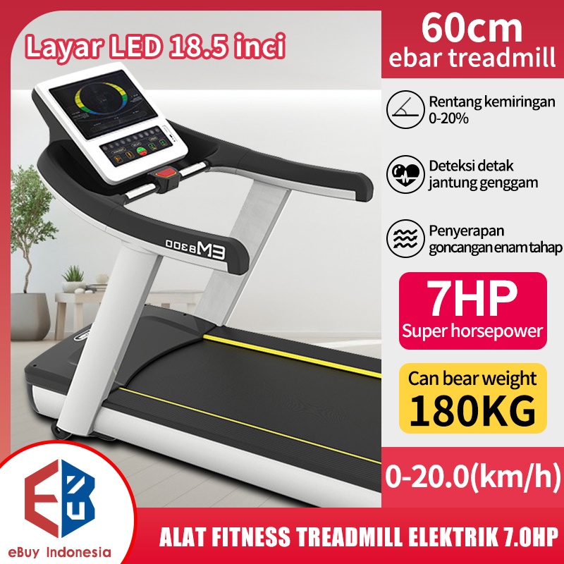 (reservation required) Alat Fitness Treadmill Elektrik 7.0HP Alat Olahraga Lari EM-8300