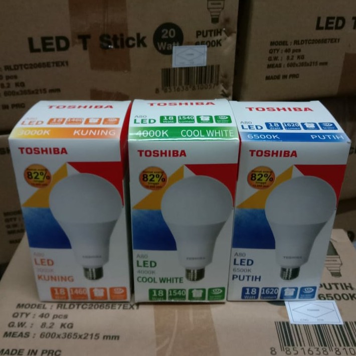 Toshiba bohlam led Lampu Bulb 15w 15att / ledbulb 15 watt cahaya putih, kuning, coolwhite