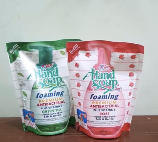 Sabun Cuci Tangan Foam 375 Ml Anti Bakteri Antiseptik Hand Soap Yuri Anti Kuman Refill Isi Ulang