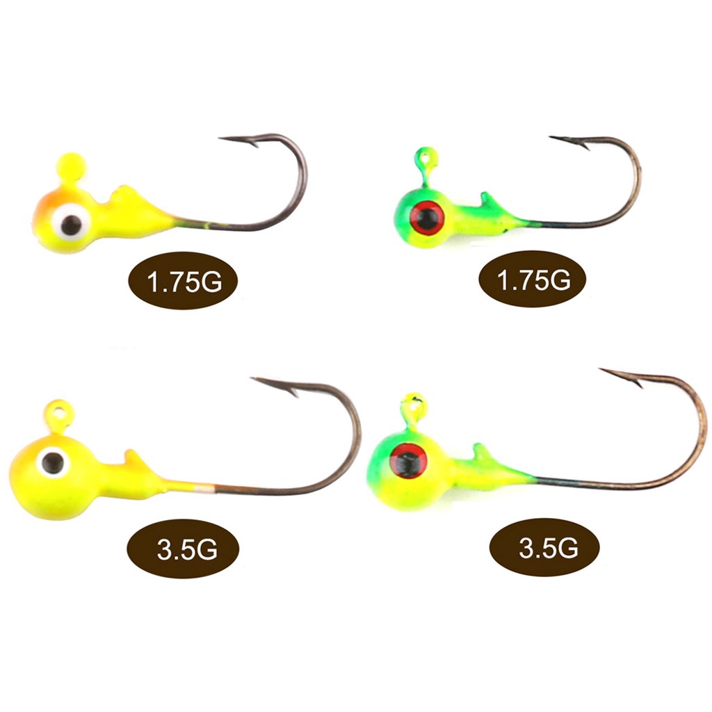 Hengjia 120pcs/set Umpan Pancing Fishing Lure Lead Jig Head Hook Grub Softworm Baits Kit Tackle