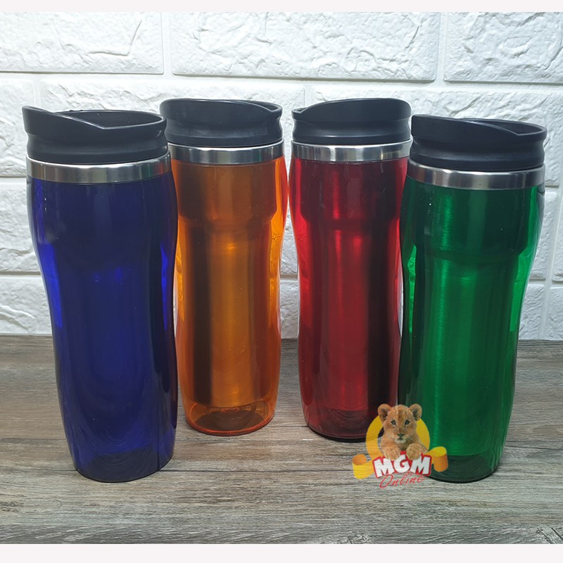 Tumbler Kantor stainless Tinggi Warna 420ml - POLOS