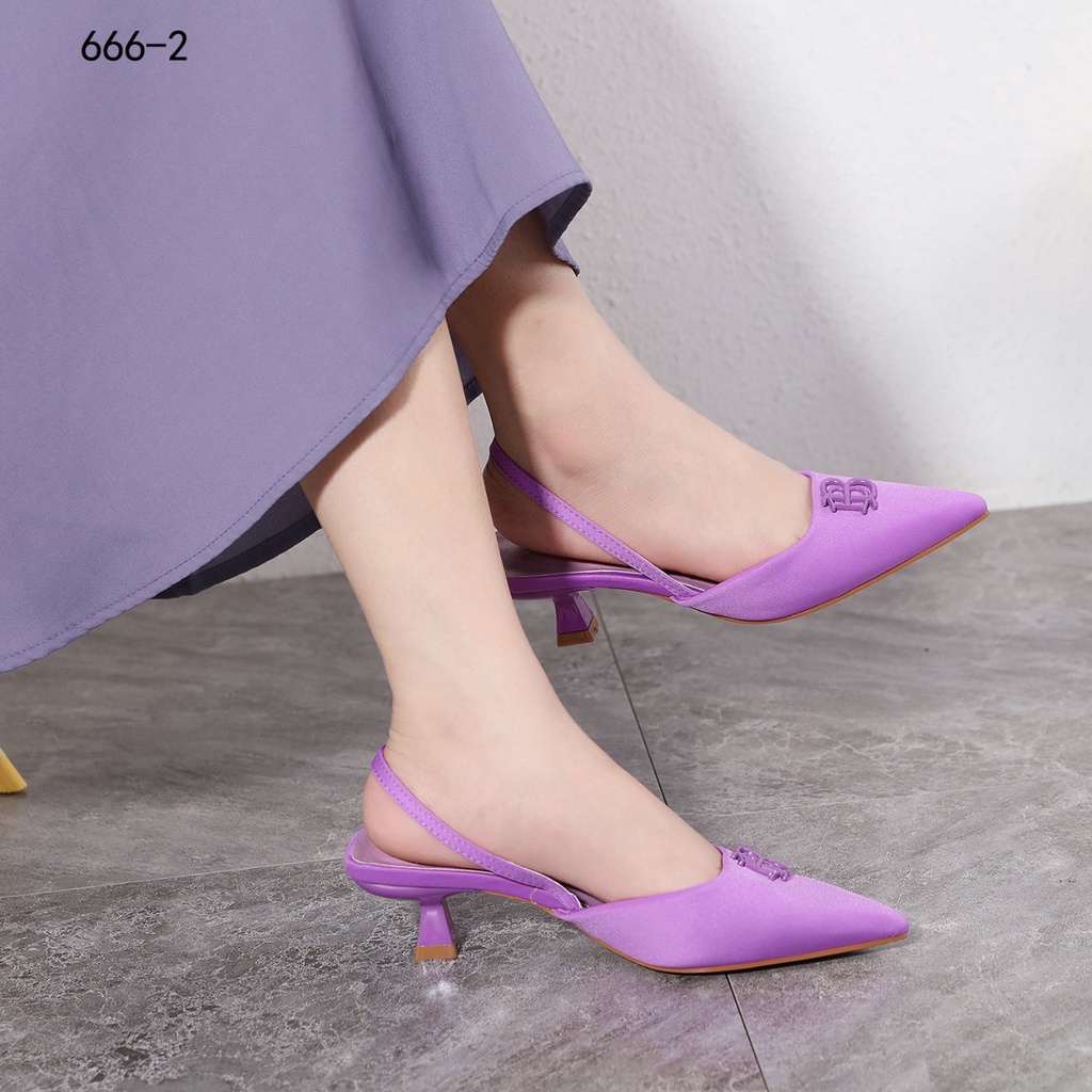 BO LOGO Double-B High Heels Pointed Toe Sandals 666-2