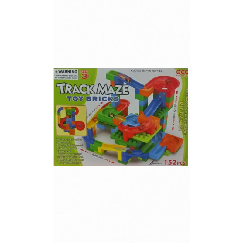 Track Maze Toys Brick Intelligent Brick Jalur Kelereng