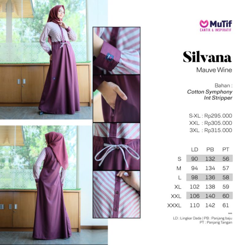 GAMIS MUTIF SILVANA MEDAL BRONZE MOONLIGHT BLUE MAUVE WINE