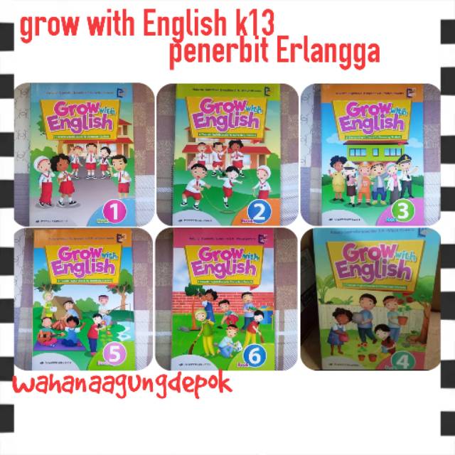 Harga Satuan Buku Bahasa Inggris K13 Grow With English Erlangga Untuk Sd Mi Kelas 1 Sampe 6 Shopee Indonesia