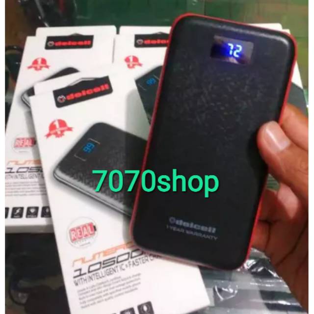 powerbank delcell 10500 mah numero. power bank delcell numero 10500mAh Real Kapasitas bergaransi