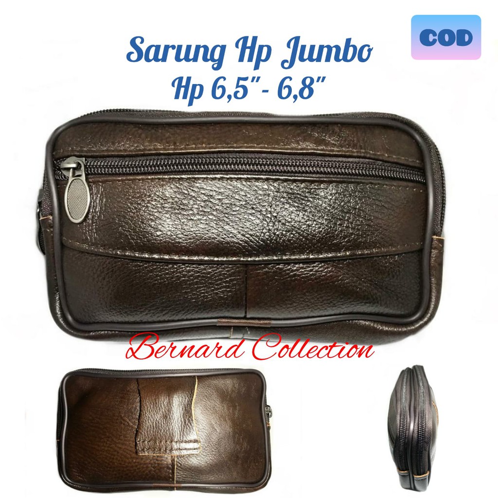 Sarung Hp Pinggang Kulit Ukuran Jumbo Lipat Tidur atau Memanjang Dengan 2 Pilihan Warna