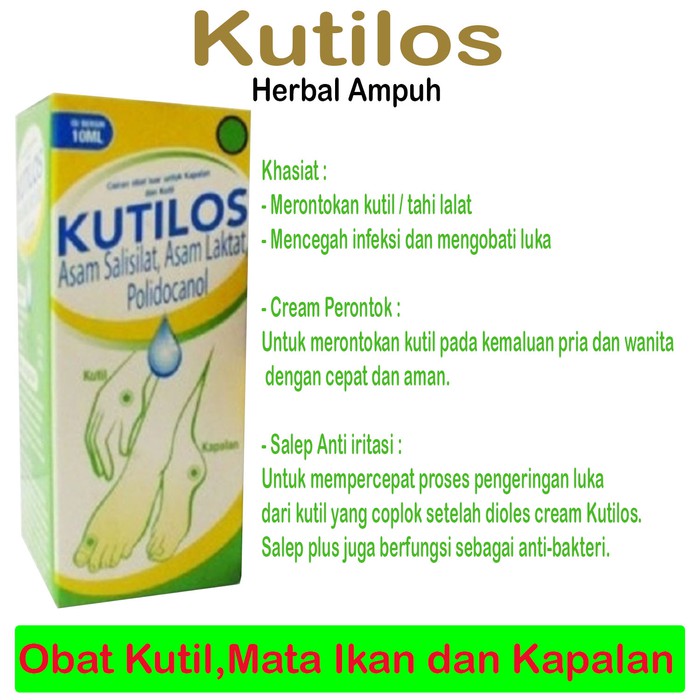 Kutilos Obat Salep Penghilang Perontok Kutil Kelamin Wajah Tangan Kaki Anus Pria Wanita Ampuh Herbal