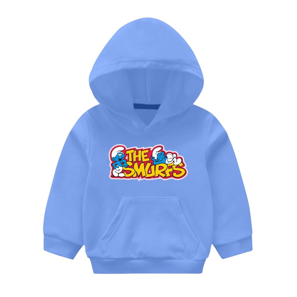 Sweater THE SMURFS Anak usia 1-7 tahun Cowok cewek sweater Hodie unisex Pakaian anak murah