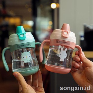 Botol Minum Bayi Anak Model Mulut Bebek Bahan Kaca Anti Botol Minum Bayi Anak Model Mulut Bebek Bahan Kaca Anti