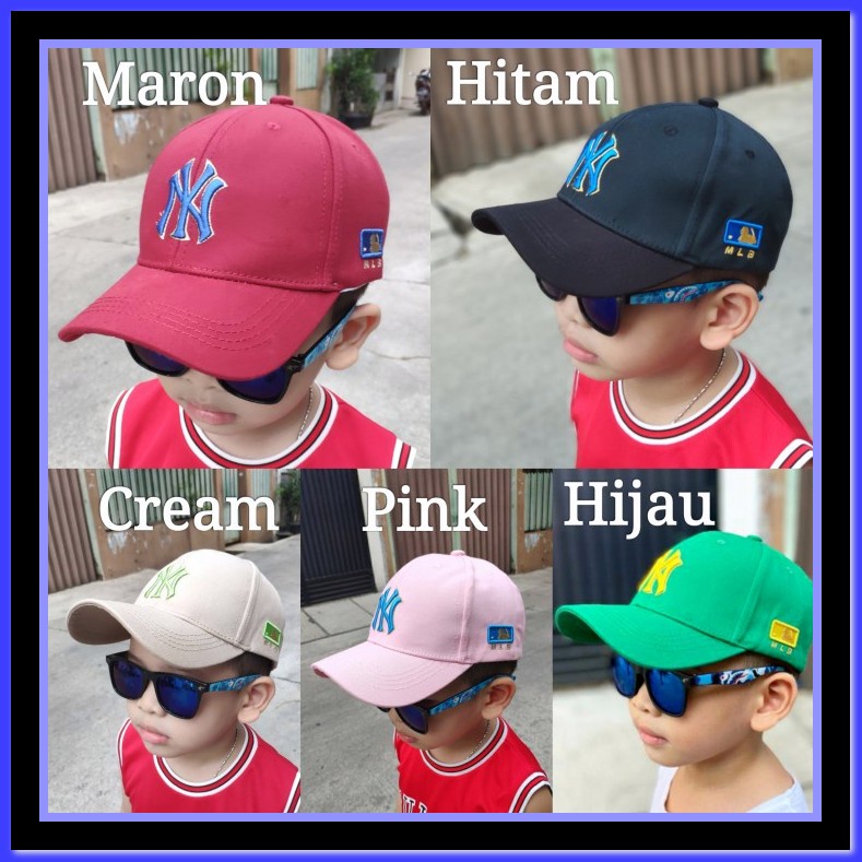 Topi Pria Wanita Baseball Kulit Murah Import Cowok Original Jamon OG677 Topi Anak Ny New York Mlb B