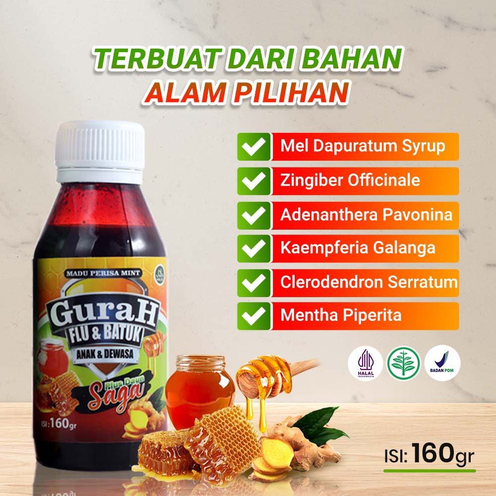 Madu Gurah Flu & Batuk Plus Daun Saga Darusyifa Madu Gurah Obat Gurah Lendir Dan Dahak Obat Batuk