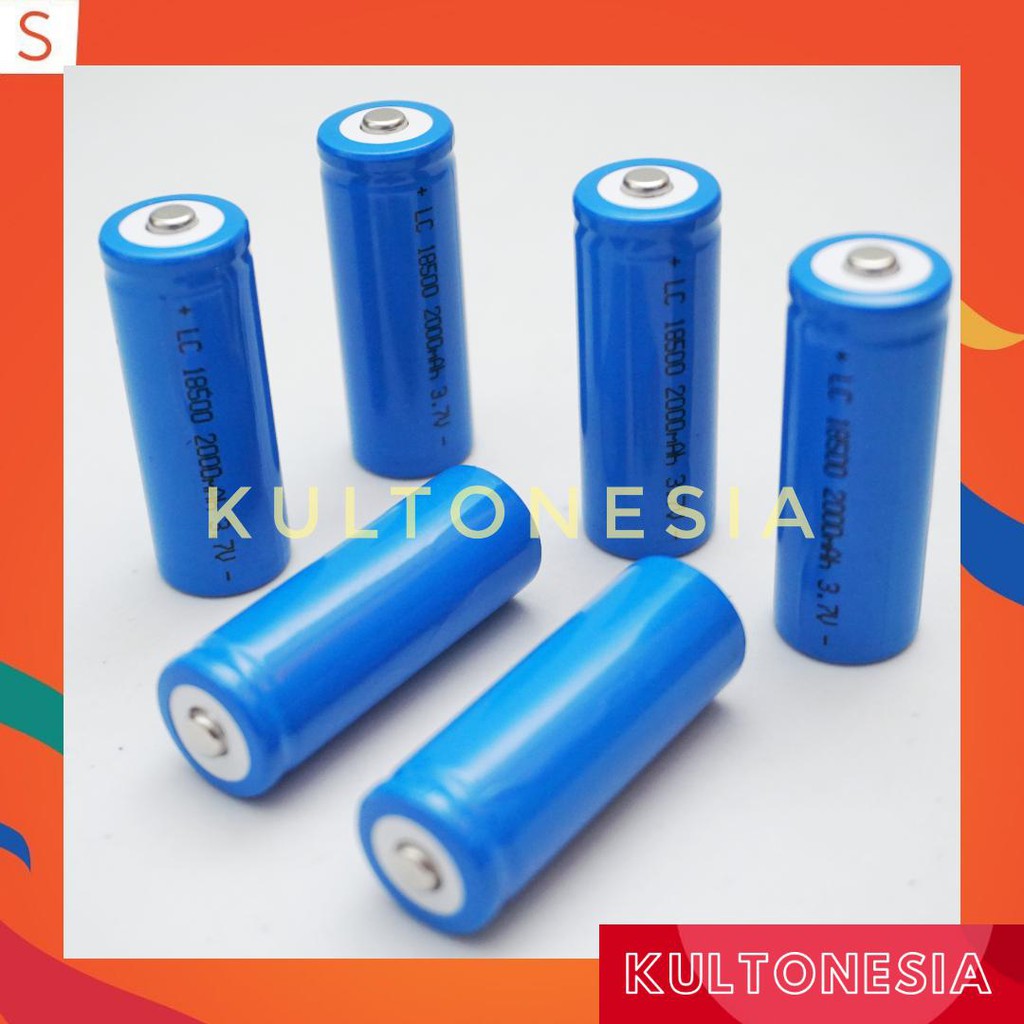 Baterai Cas Type 18500 3,7V 3000Mah Baterai senter