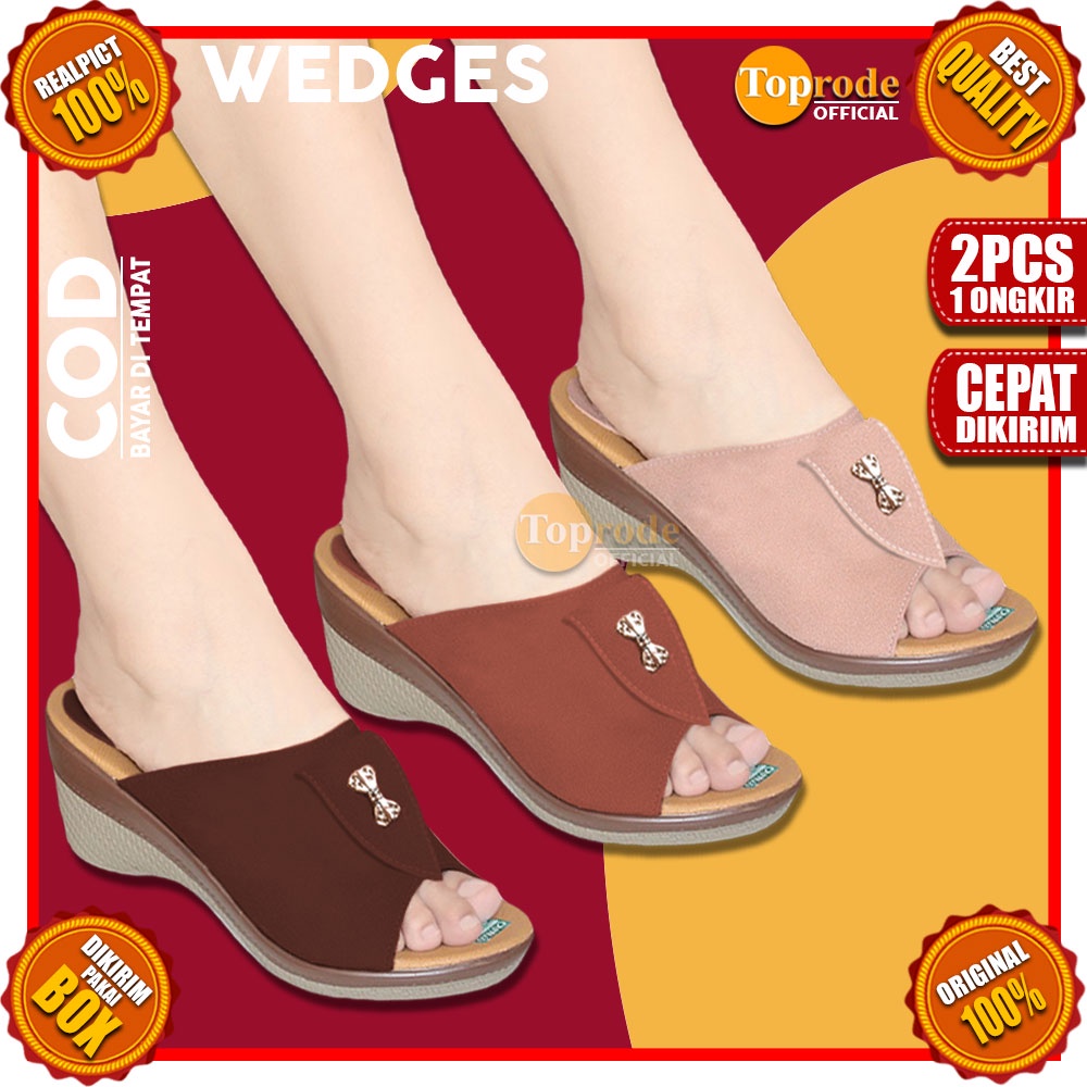 [TC12] SANDAL WEDGES WANITA TALI SENDAL FASHION TERBARU SLOP SELOP SLIP KEKINIAN CEWEK MURAH PLATFORM SIMPLE DEWASA KONDANGAN