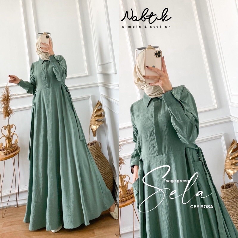 PGMT - SELA DRESS GAMIS CRINKLE AIRFLOW