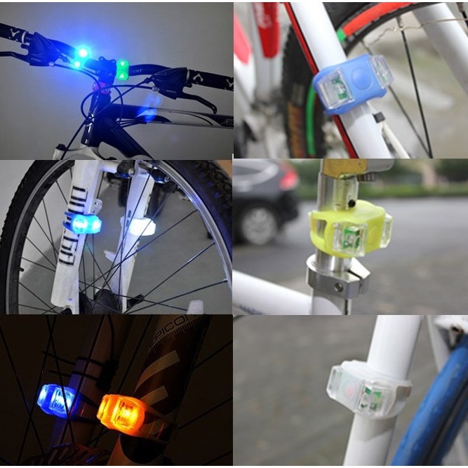 Lampu Sepeda Hiasan Acc LED, Lampu Sepedah Kedap Kedip Kedip, Lampu Depan Belakang Mini