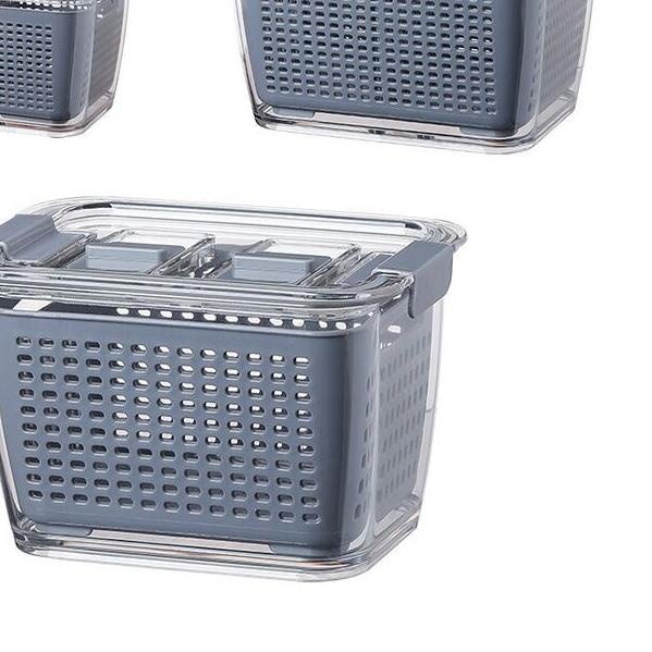 ☛ [] BOX KOTAK CONTAINER KONTAINER AKRILIK TEMPAT PENYIMPAN PENYARING STAINER CUCI SAYUR BUAH ♘