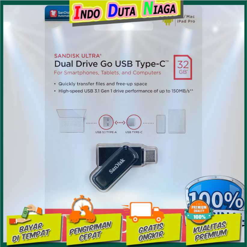 IDN TECH - SanDisk Ultra Dual Drive Go USB Type C Flashdisk - SDDDC3