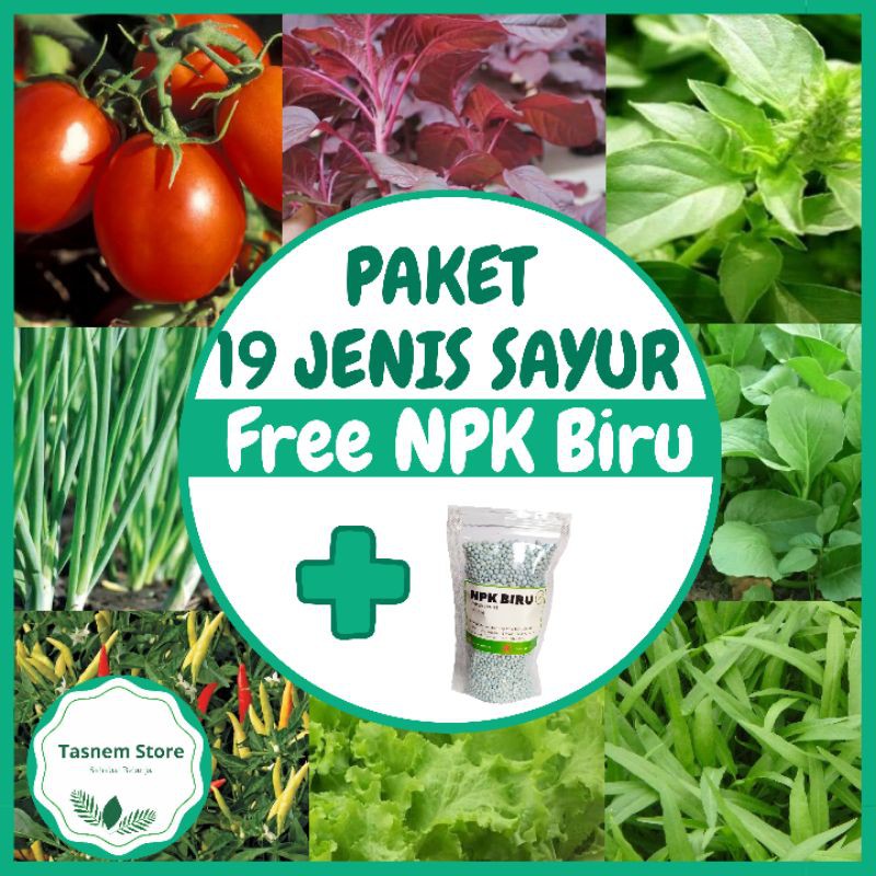 Paket benih bibit sayur sayuran lengkap PAKET 19 JENIS SAYUR