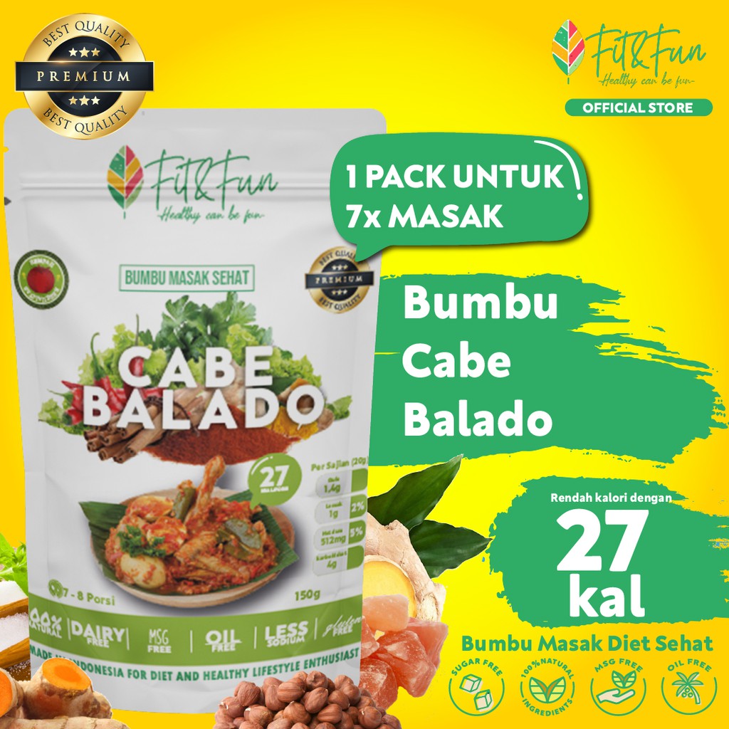 

( Premium Quality ) Fit and Fun - Bumbu Masak Sehat Diet Cabe Balado