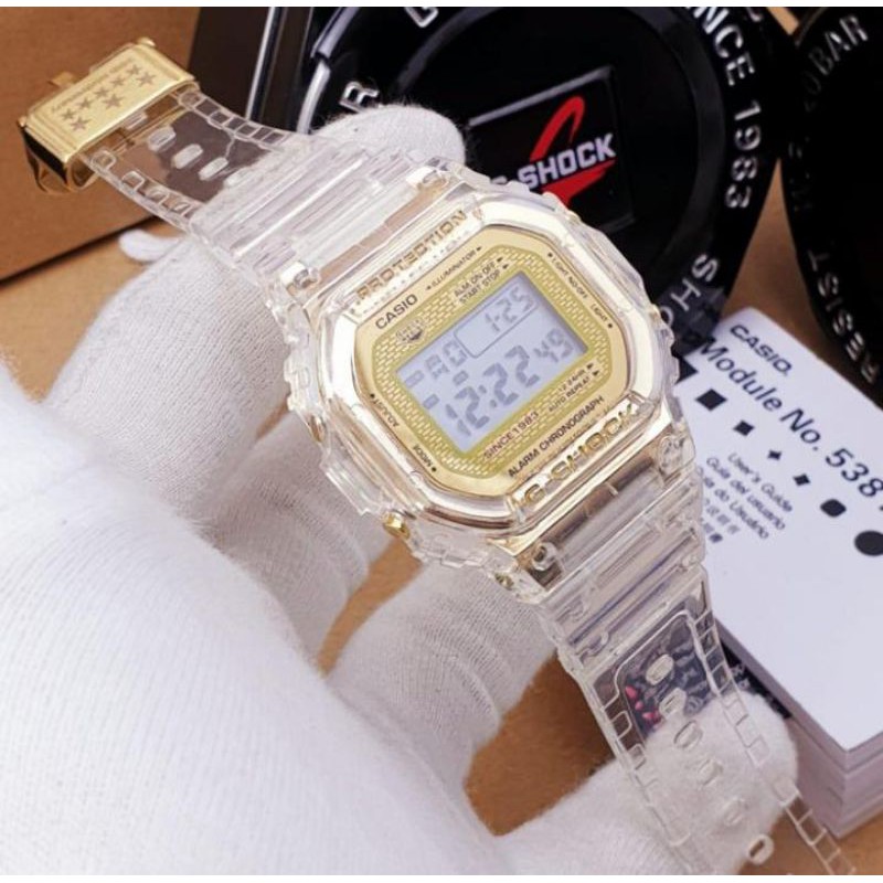 Jam Pria Merk Gshock DW5600 Transparan Ori Bm FullSet