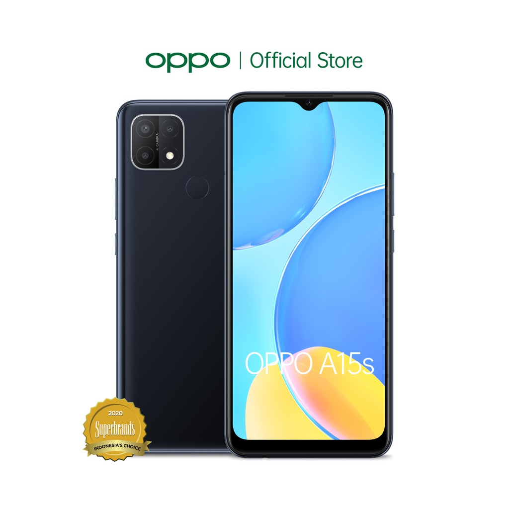 OPPO A15S 4GB/64GB [4230 mAh, AI Face Unlock]-Dynamic Black