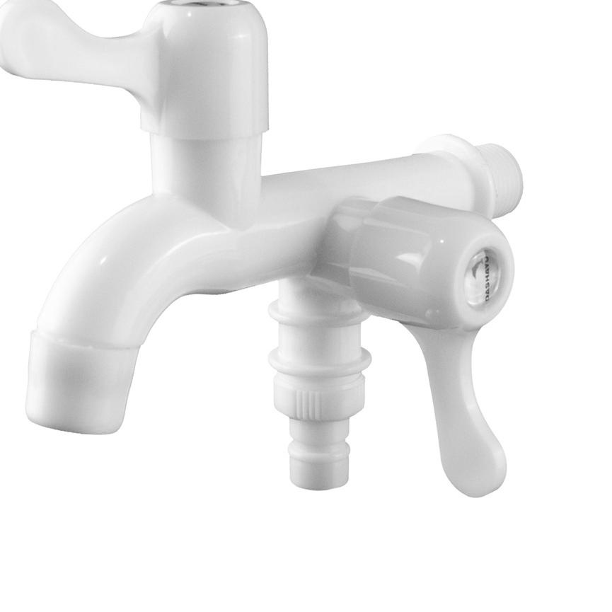 ➳ Kran Cabang Shower Kran Air Keran Ganda Keran Multifungsi Keran Dua Arah Bahan Plastik SLT-174 Ω