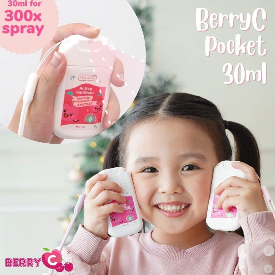 BERRYC/BERRY C POCKET SANITIZER SPRAY MINI 30ML ACTIVE PROTECTION