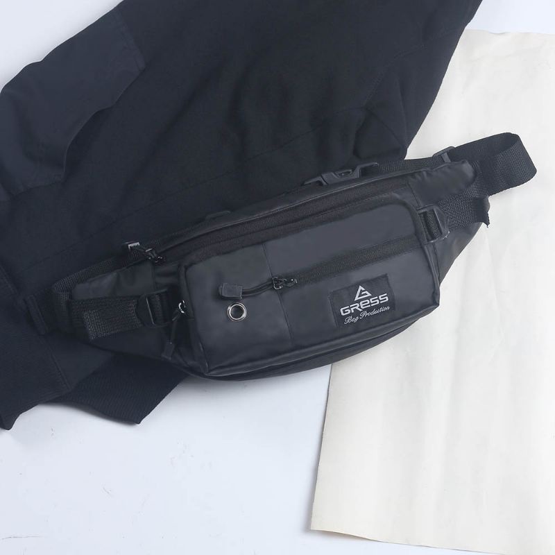 AUTHENTIC Tas Selempang Waist Bag Pria Anti Air Tas Pinggang Sling Bag Waterproof GRESS Premium 476