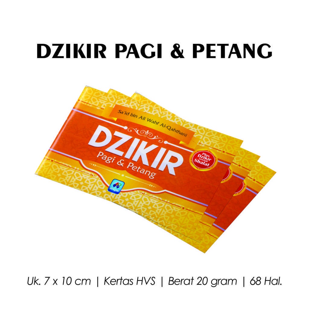 Buku Dzikir Pagi Petang Souvenir Nikah Pustaka Arafah Syaikh Said Bin Ali Wahf Al Qohthoni-DZIKIR ORANGE