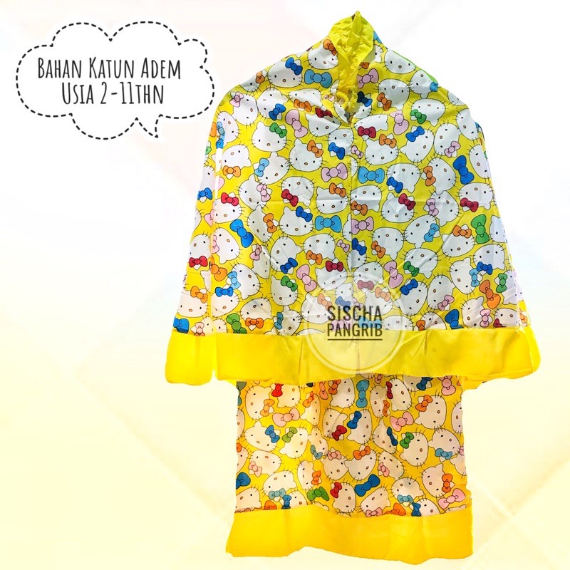 MUKENA KATUN ANAK KARAKTER HELLO KITTY