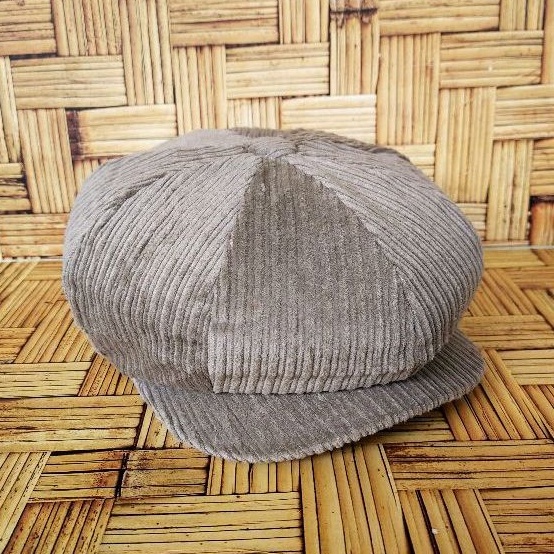 Topi Classic Newsboy Corduroy Crem SSC