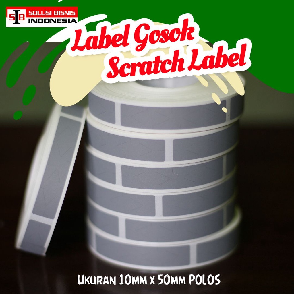 

Label Gosok/Scratch Label Penutup KODE Ukuran 10mm x 50mm