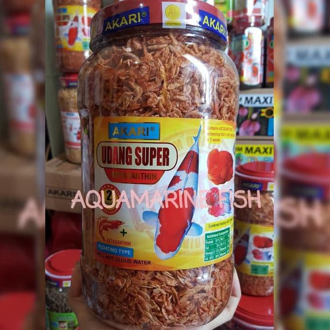Dijual Akari Udang Kering Super Astaxanthin 650Gr Pelet Pakan Makanan Ikan Terjarmin
