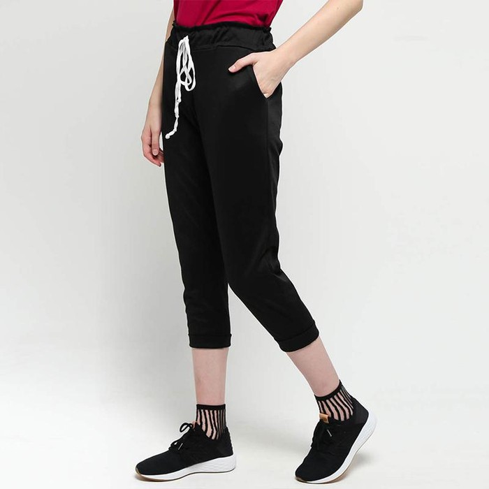 BLYTHE 7/8 Sweat Pants Celana Wanita - Black All Size